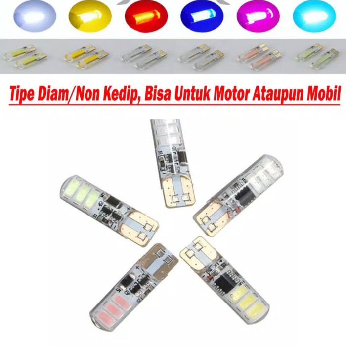 2pcs/SepasangLampu Sen Led DIAM Jelly / Silicone Super Bright Soket T1