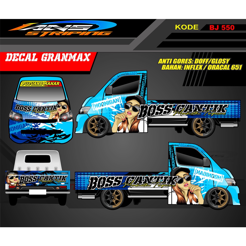 STICKER MOBIL PICK UP GRANMAX , CARRY , L300 / DECAL PICK UP / DECAL GRANMAX / DECAL STICKER MOBIL