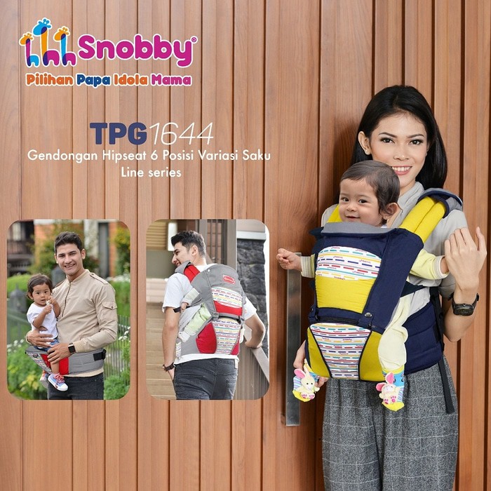 Gendongan Bayi Hipseat Depan Ransel Snobby TPG 1644 Series Line