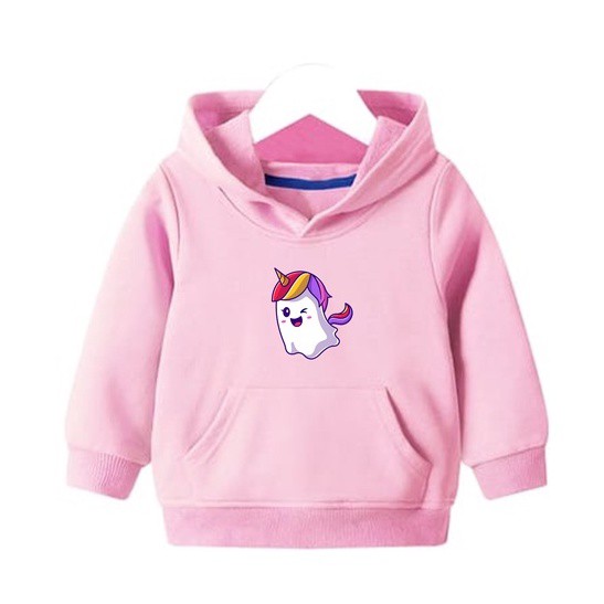 Hoodie Ghost Unicorn Hoodie Fleece Pakaian Anak