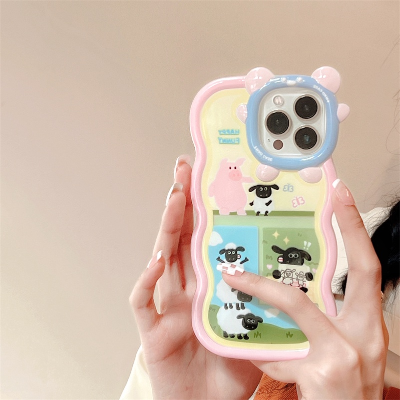 Soft Case Pelindung Tahan Banting Desain Domba Anjing Untuk iPhone 13 12 11 Pro Max X Xr Xs Max