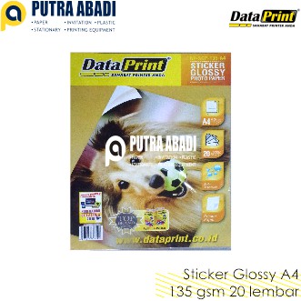 

Sticker Glossy Photo Paper Data Print A4 135gsm 20 Lembar