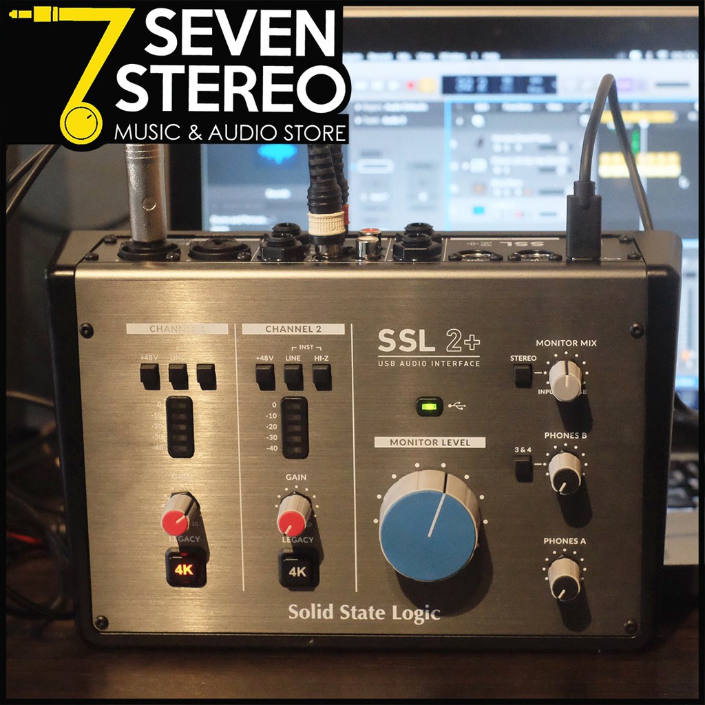 SSL2+ Solid State Logic - USB Audio Interface Soundcard Recording