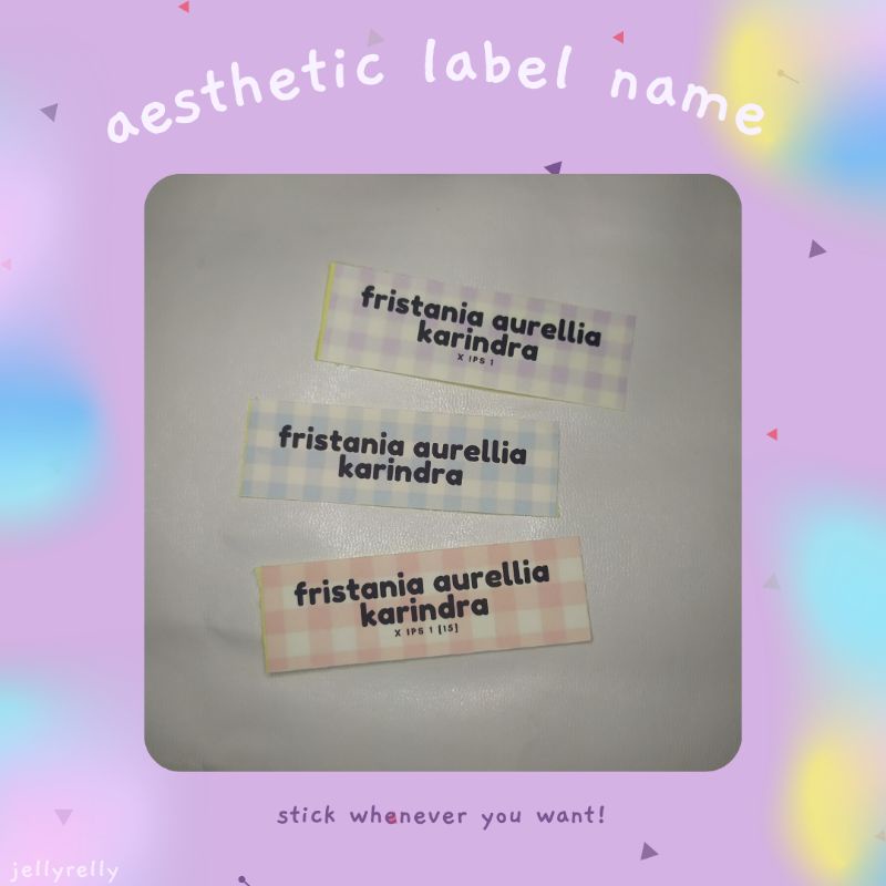 

[COD] AESTHETIC STICKER NAME PASTEL EDITION