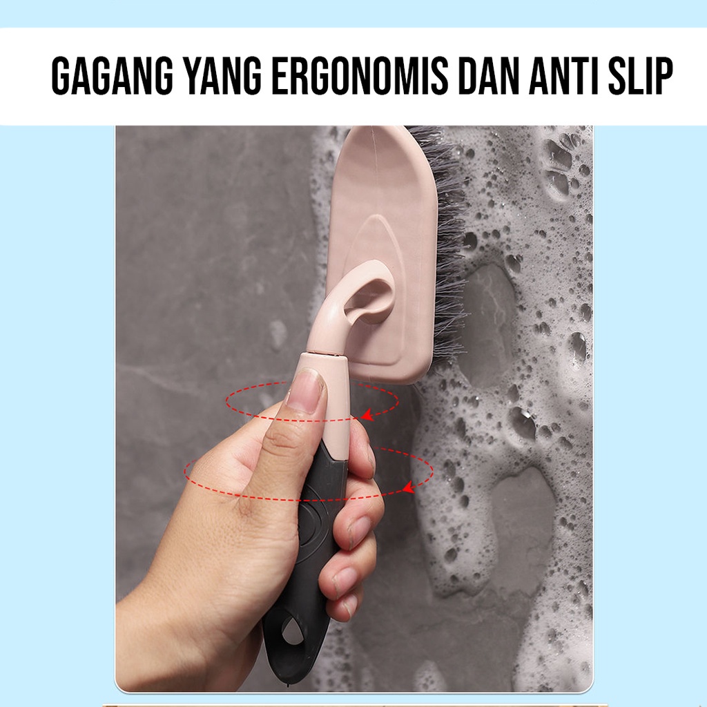 SIKAT PEMBERSIH LANTAI KAMAR MANDI SERBAGUNA DENGAN HANDLE/ PEGANGAN SEDANG