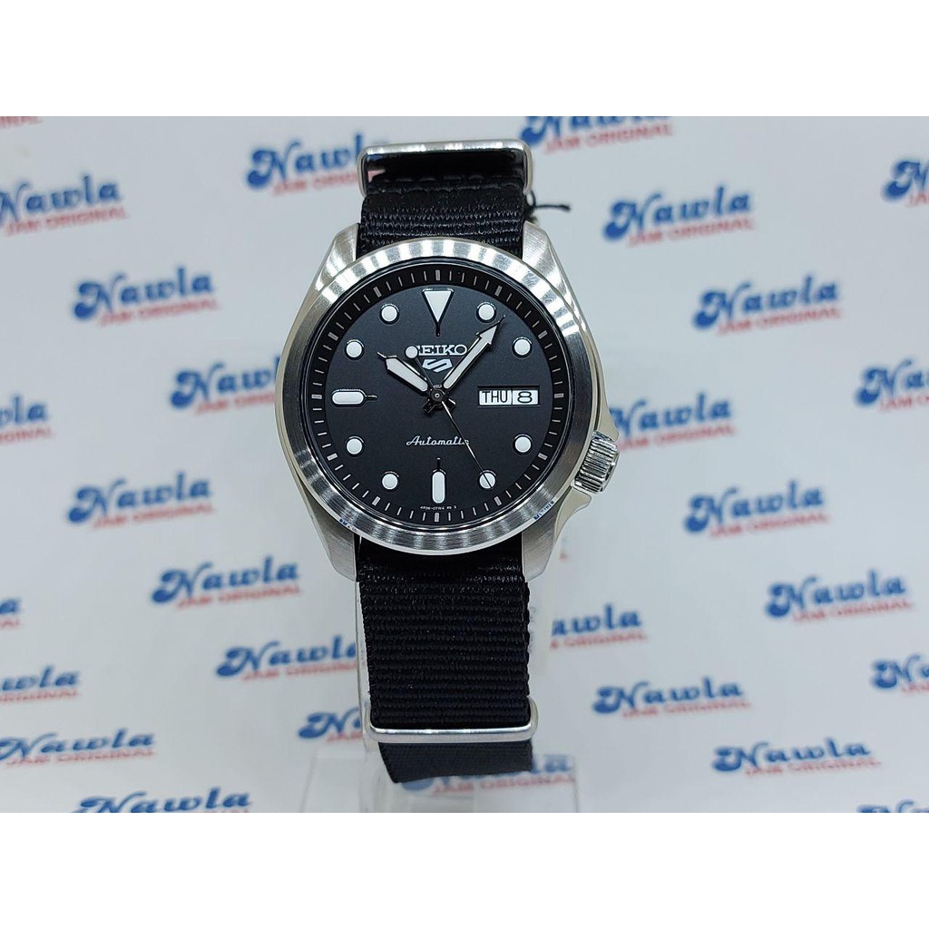 Seiko 5 Sports SRPE67K1 Automatic Black Nylon - Jam Tangan Pria SRPE67