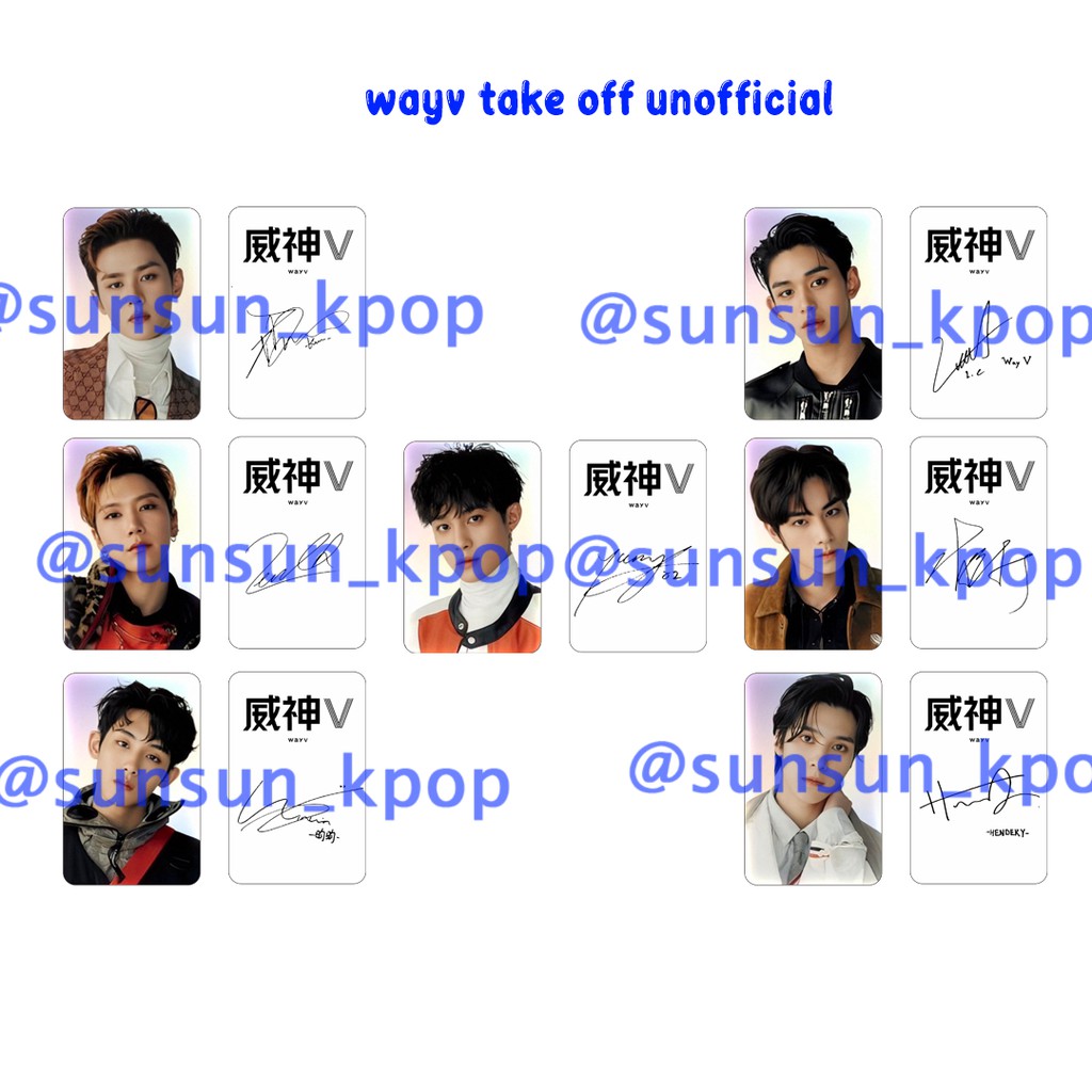 photocard WAYV versi take off unofficial