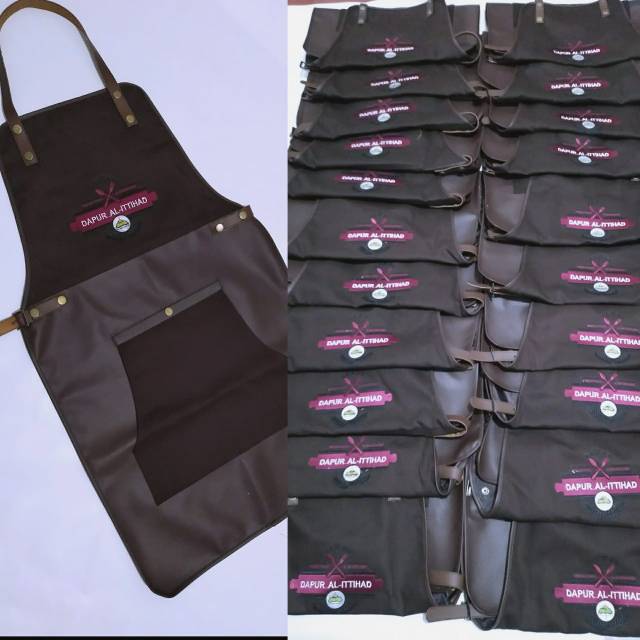 Apron barista celemek cafe apron barbershop celemek cukur rambut kanvas varian warna dan high quality sintetis for barbershop,waiter dll include bordir