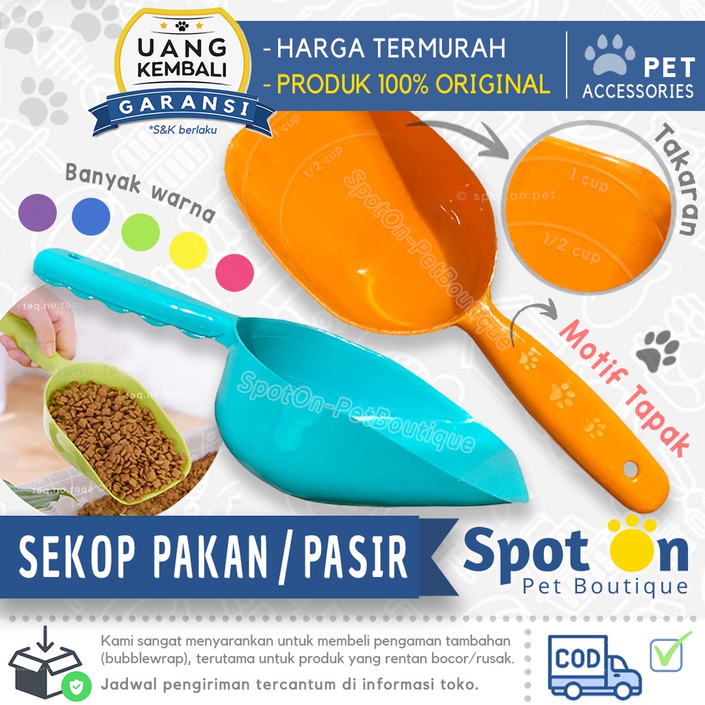 Sekop / Sendok Pakan Takar Makanan Hewan | Pet Food Scoop | Takaran Makanan Anjing Kucing Kelinci Burung