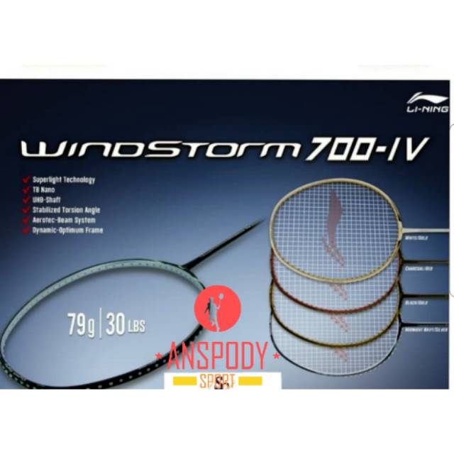 RAKET BADMINTON LINING WINDSTORM 700IV