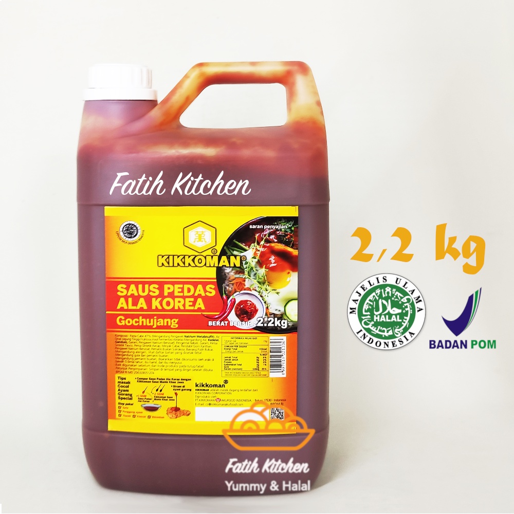 

Kikkoman Gochujang Sauce Halal 2,2 kg Jerigen- Saus Pedas Korea