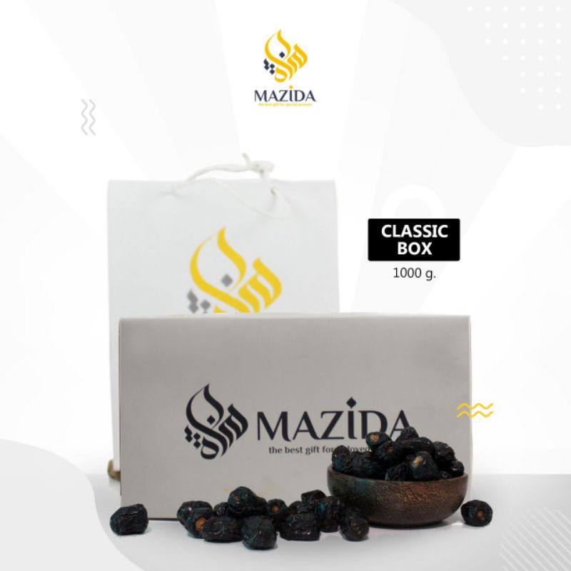 

Kurma Ajwa Mazida - Classic Box 1 Kg