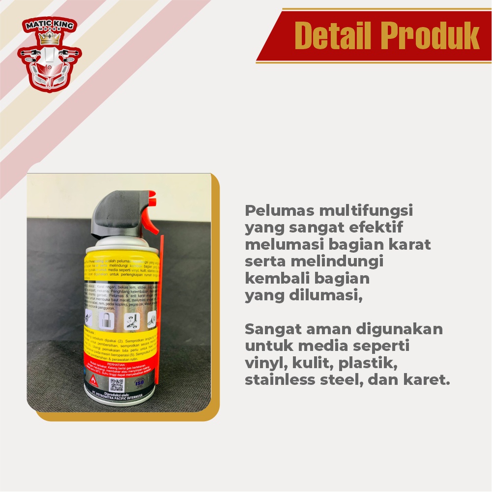 Perontok karat Full Penetrating / WD Pelumas anti karat Burgari Petroasia MWA  300ML 500ML