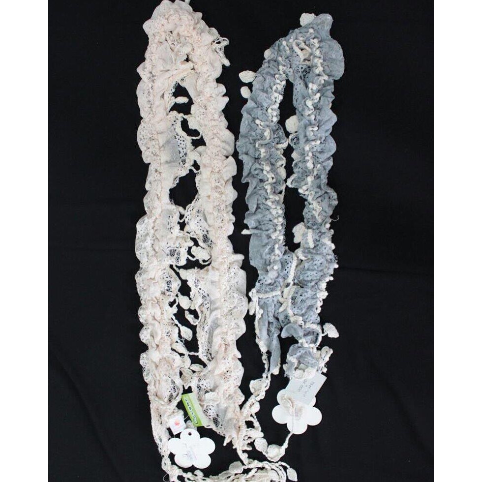 Syal korea pink syal renda abu