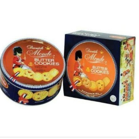 

Monde butter cookies blue shell 454gr kaleng kecil