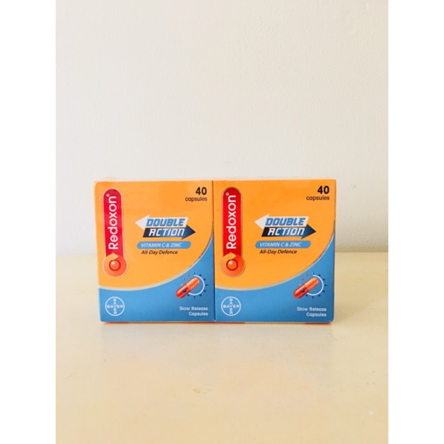 Redoxon Double Action Vitamin C & Zinc All Day Defence Slow Release 40 Capsules