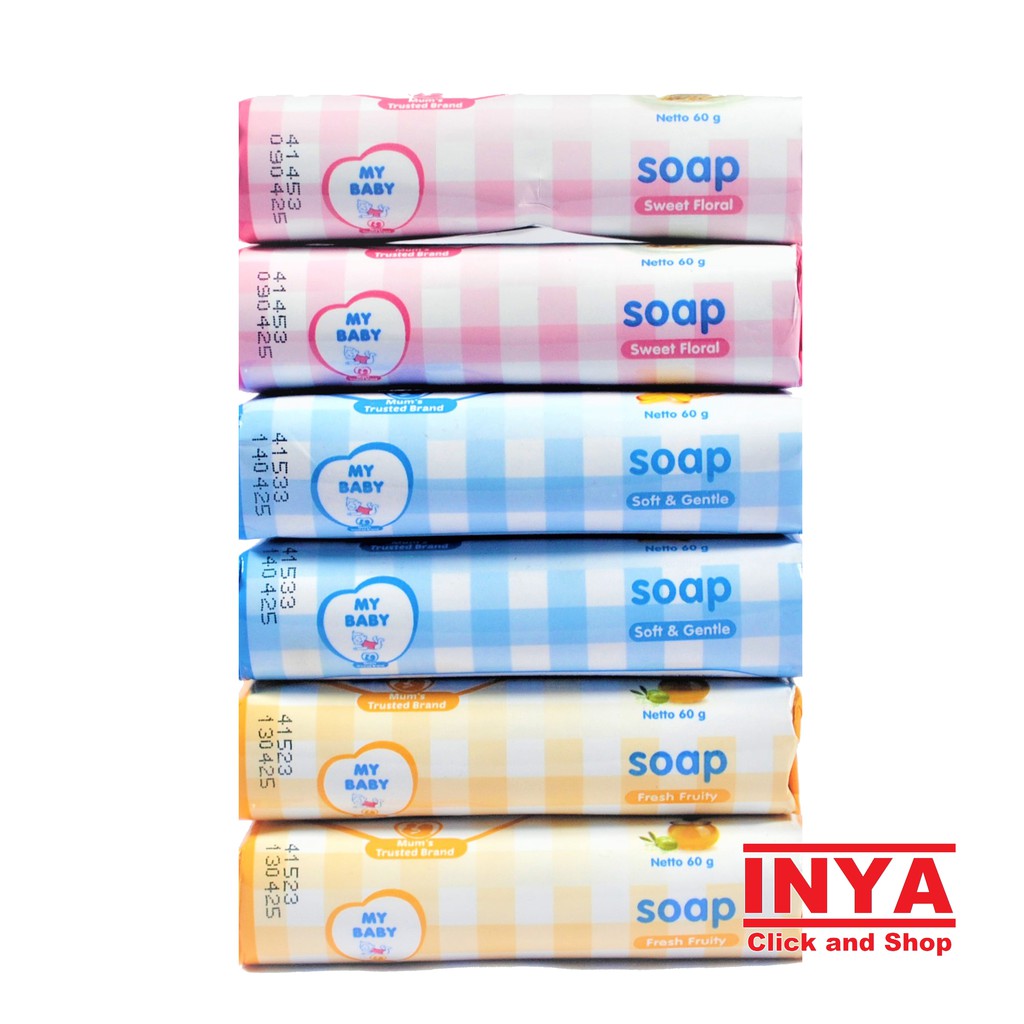 MY BABY SOAP SOFT AND GENTLE, VITAMIN E AND OAT 60gr - Sabun Bayi