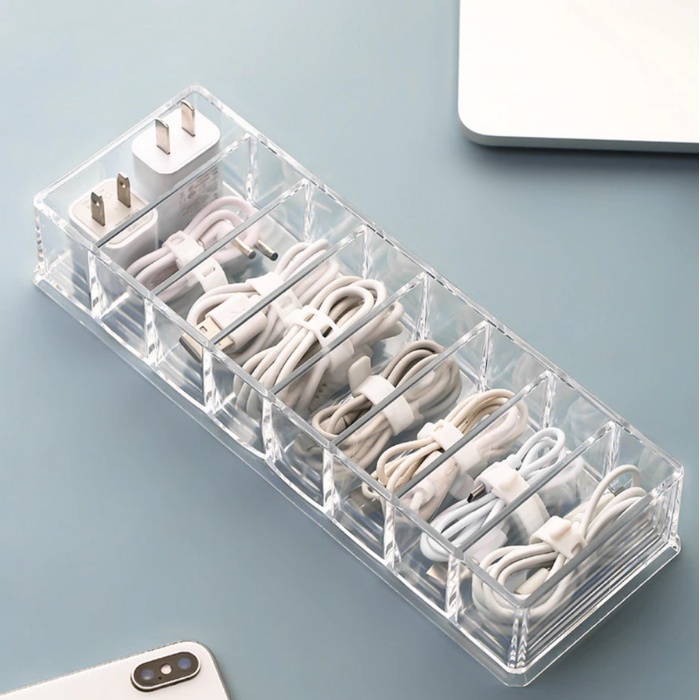 Kotak Organizer Kabel Multifungsi Cable Management 8 Slot - 8 Slot