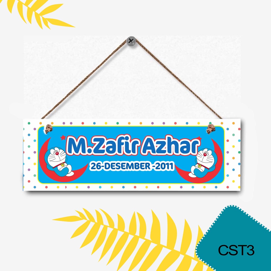 Hiasan Dinding custom nama dan tanggal lahir pajangan dinidng custom pajangan dinidng gantungan Pint