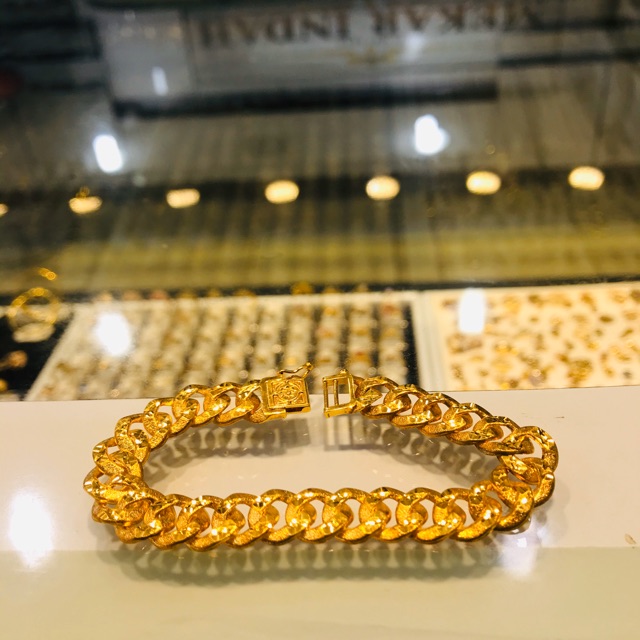 Gelang mas asli model sisik naga kadar 375