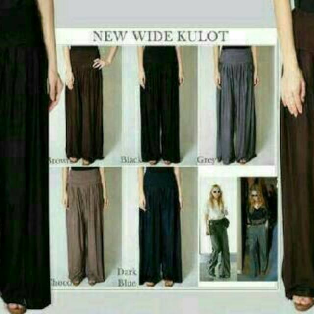 Celana kulot Jersey rempel L&Xl