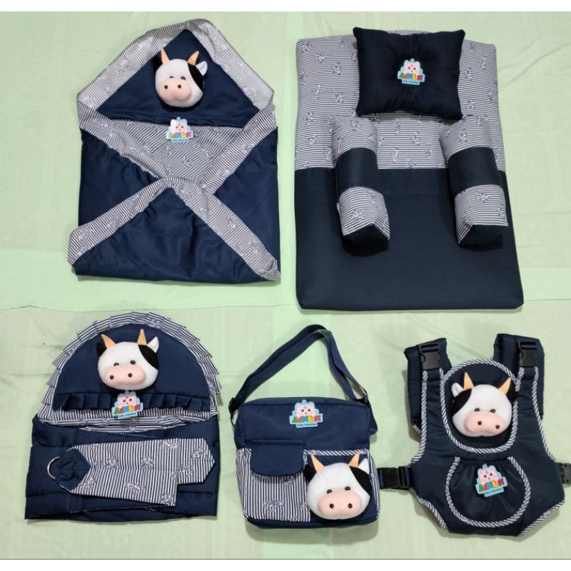 PROMO !!! TERMURAH SET PERLENGKPAN BAYI PAKET HEMAT 5 IN 1(GRATIS 1 SET SARUNG TANGAN/KAKI BAYI)