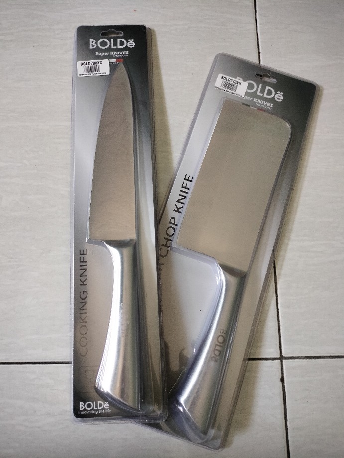 Pisau Dapur Serbaguna Super Titanium Cooking Knife 7,5 Inchi Bolde Ori