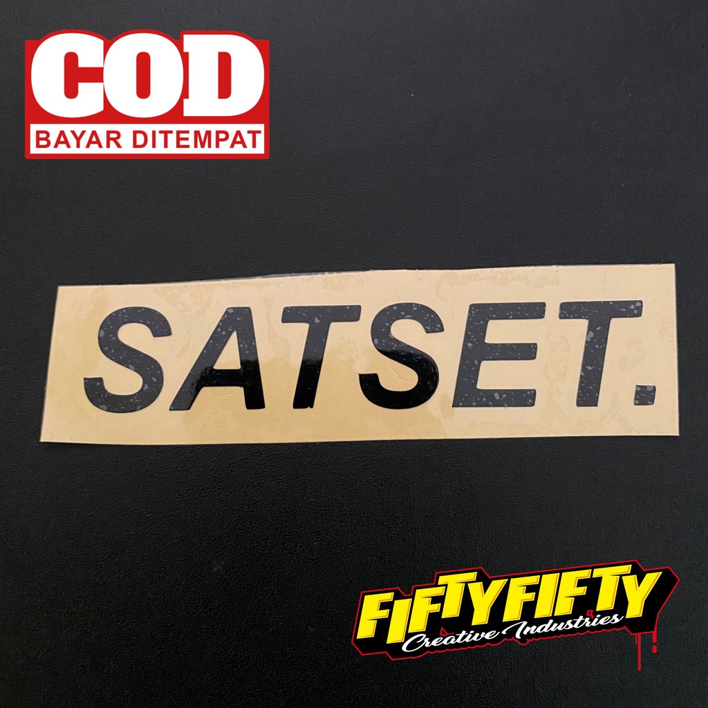 Stiker SATSET Stiker Cutting Reflektif Mantul Cahaya