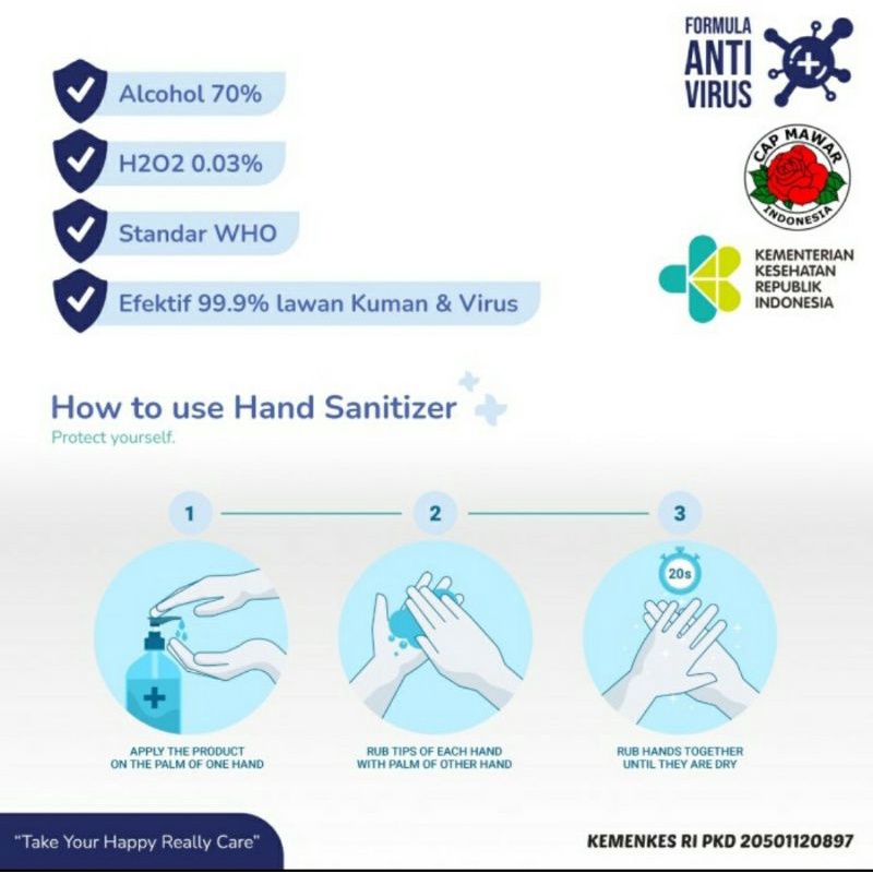 Happy care HAND SANITIZER pump 500 ml ANTI SEPTIK GEL neotech 1 liter ANTISEPTIK GEL snap clean 1L