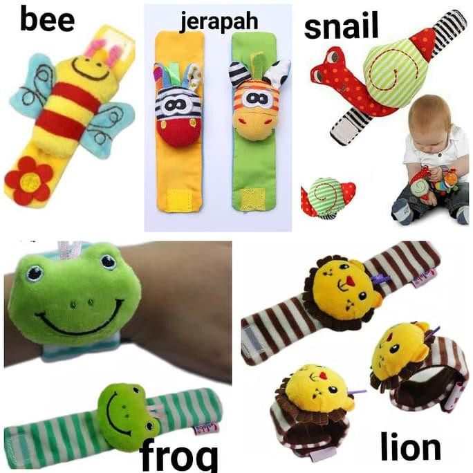 Gelang Rattle baby mainan boneka kricik tangan anak bayi - random PROMOCode 1190