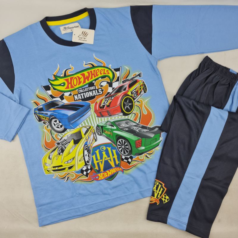 Setelan Kaos anak size 12 baju tidur piyama Karakter Anak