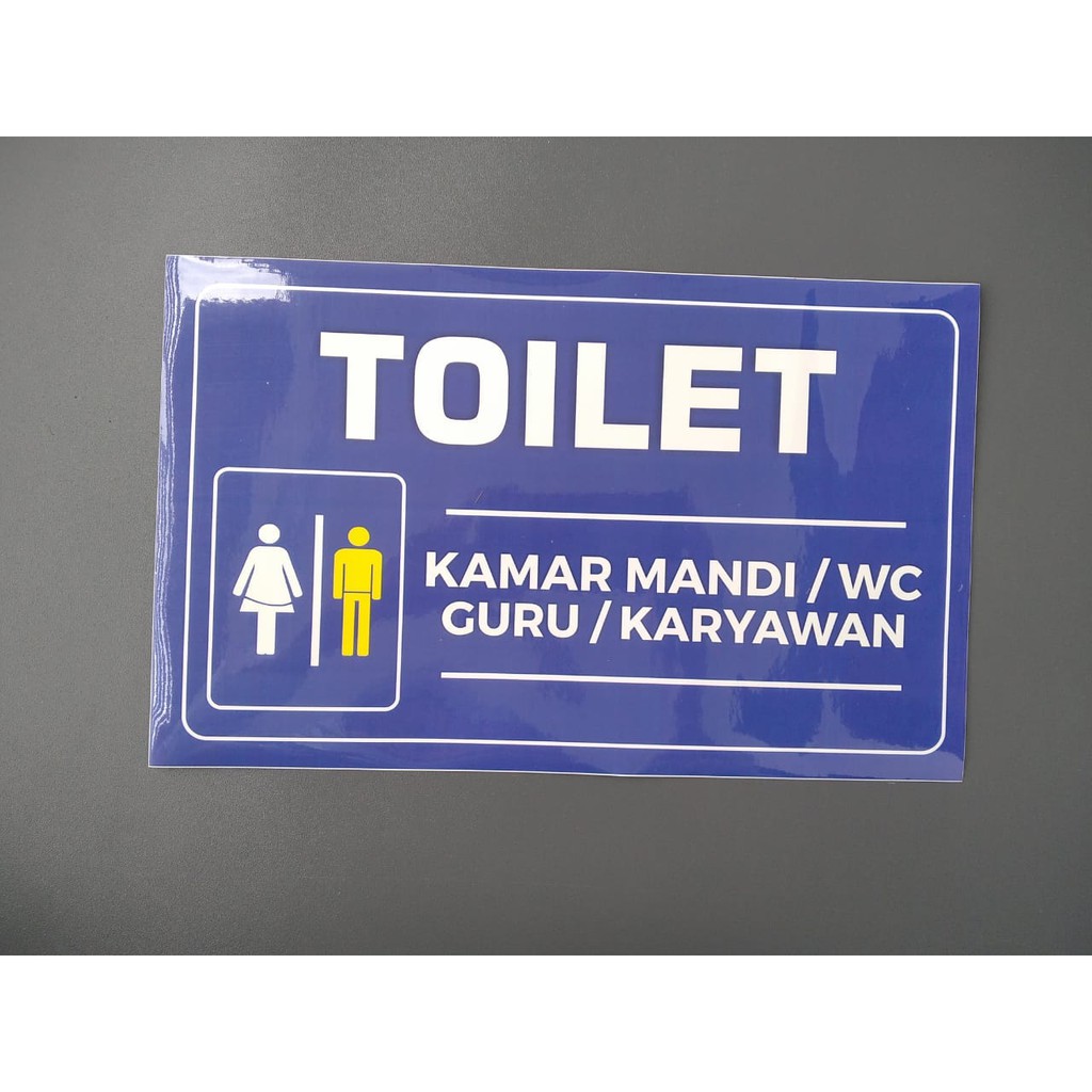 

Sticker Toilet | STIKER TOILET GURU & KARYAWAN | WC | Warna Biru | Bahan Vinyl | 32 cm x 20 cm