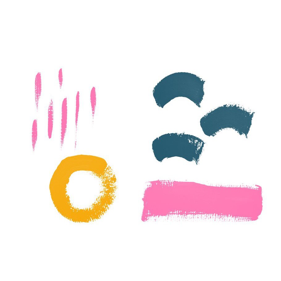 Procreate Brush - Brush Stroke Stamps Aesthetic Brushes