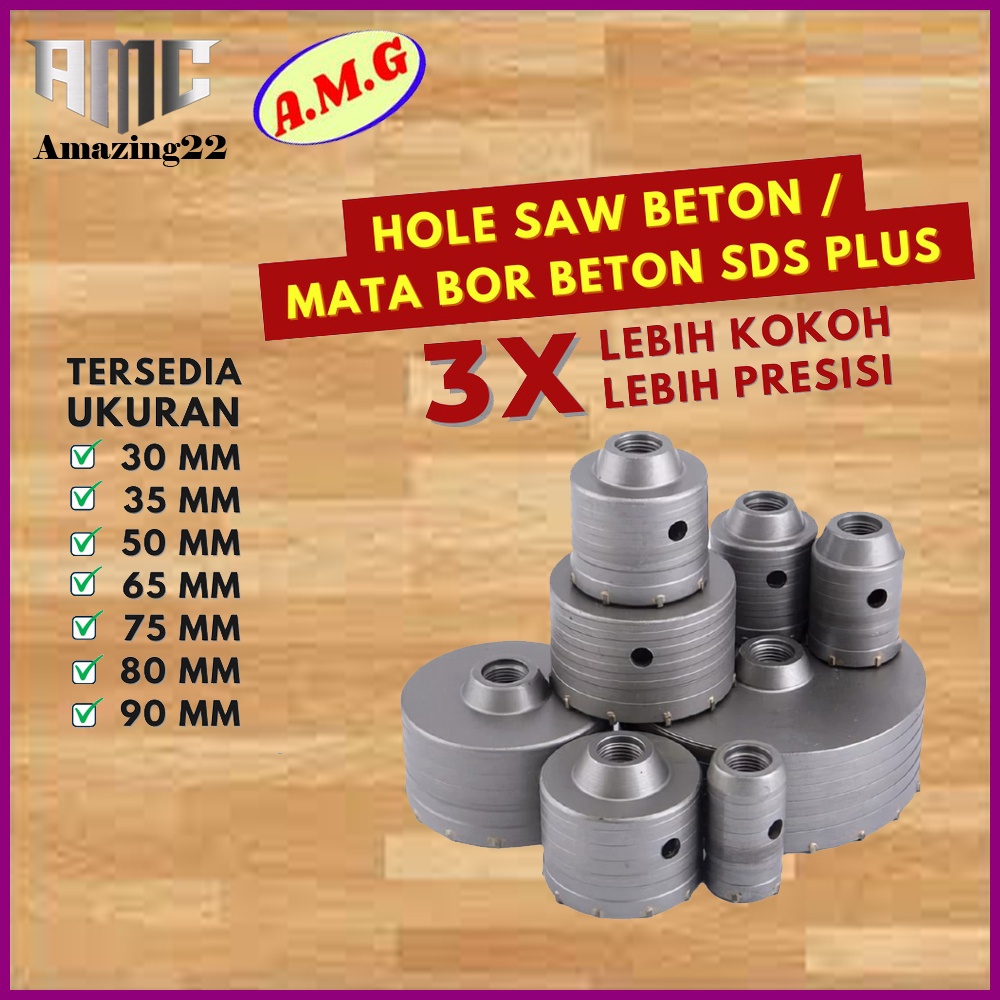 Mata Bor Hole Saw Holesaw Beton Pelubang Tembok Pipa Selang AC Set Perkakas Alat Tukang Pertukangan