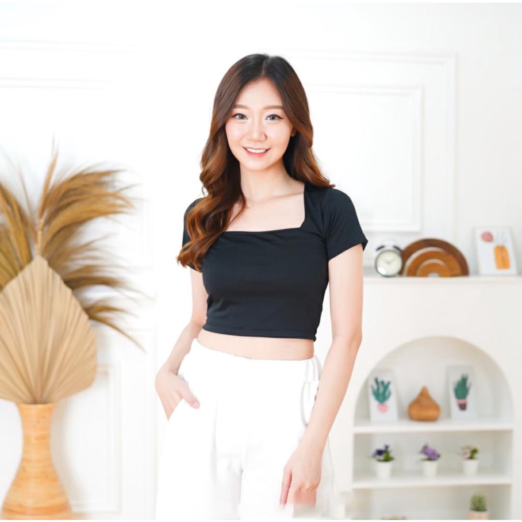 Soltice Uneck Crop Top Wanita