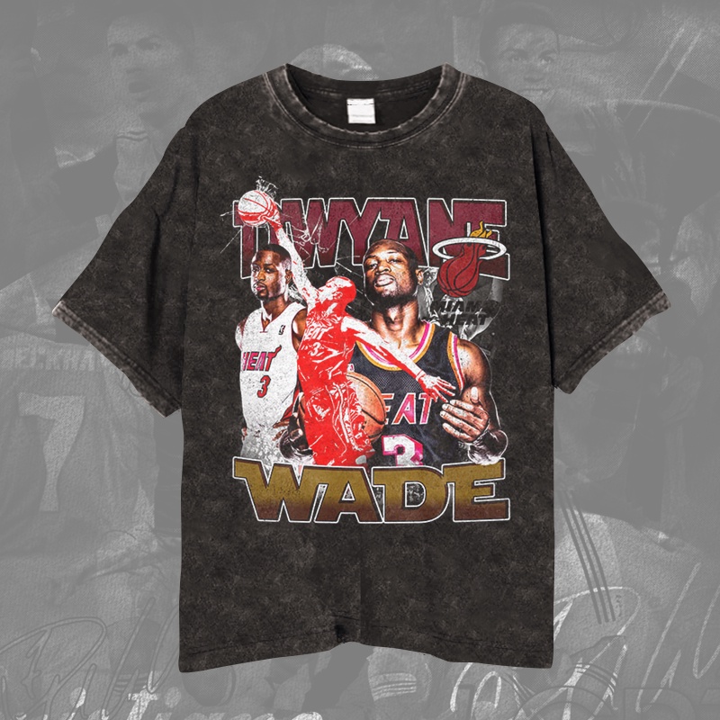 NBA DWAYNE WADE Vintage Tshirt/Kaos Basket Ball DWAYNE WADE Unisex