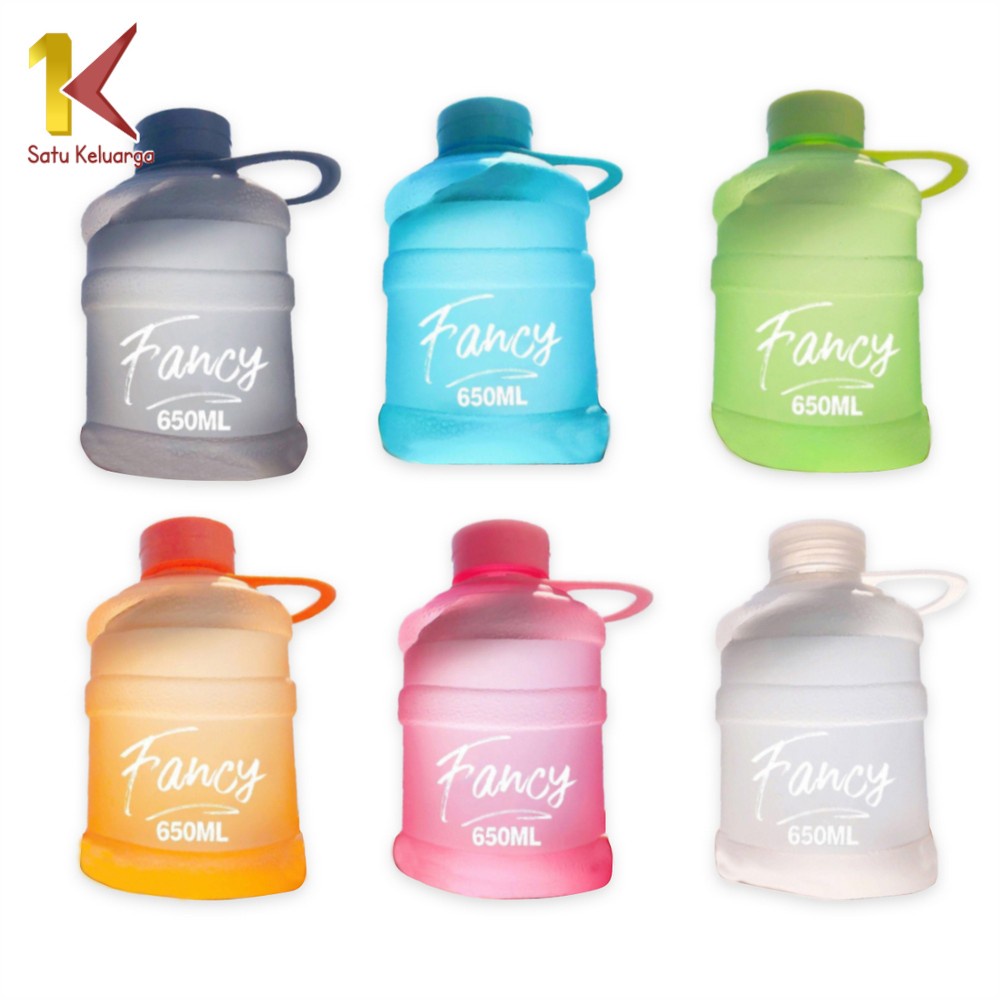 Satu Keluarga Botol Minum Bentuk Galon 650ml C307 Galon Mini Anak / Botol Air Minum Plastik Unik BPA FREE-BURAM