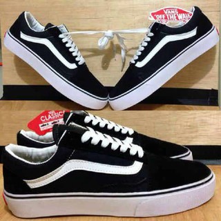  SEPATU  VANS  AUTHENTIC FULL BLACK HITAM POLOS WHITE PUTIH 