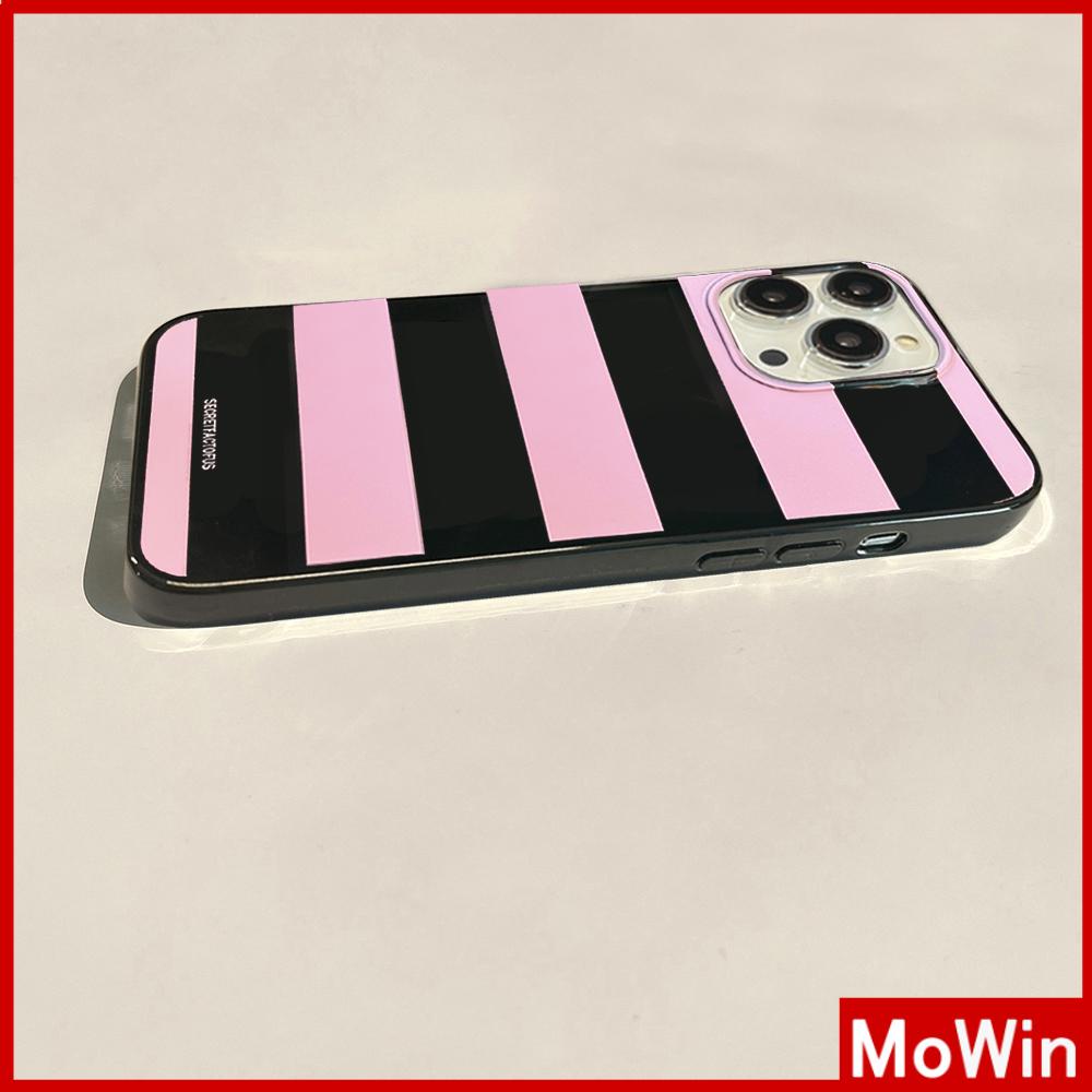 For iPhone 14 Pro Max iPhone Case Soft Case TPU Black Glossy Candy Shell Shockproof Protection Camera Stripes Cute Compatible For iPhone 13 Pro Max 12 Pro Max 11 7plus xr xs max