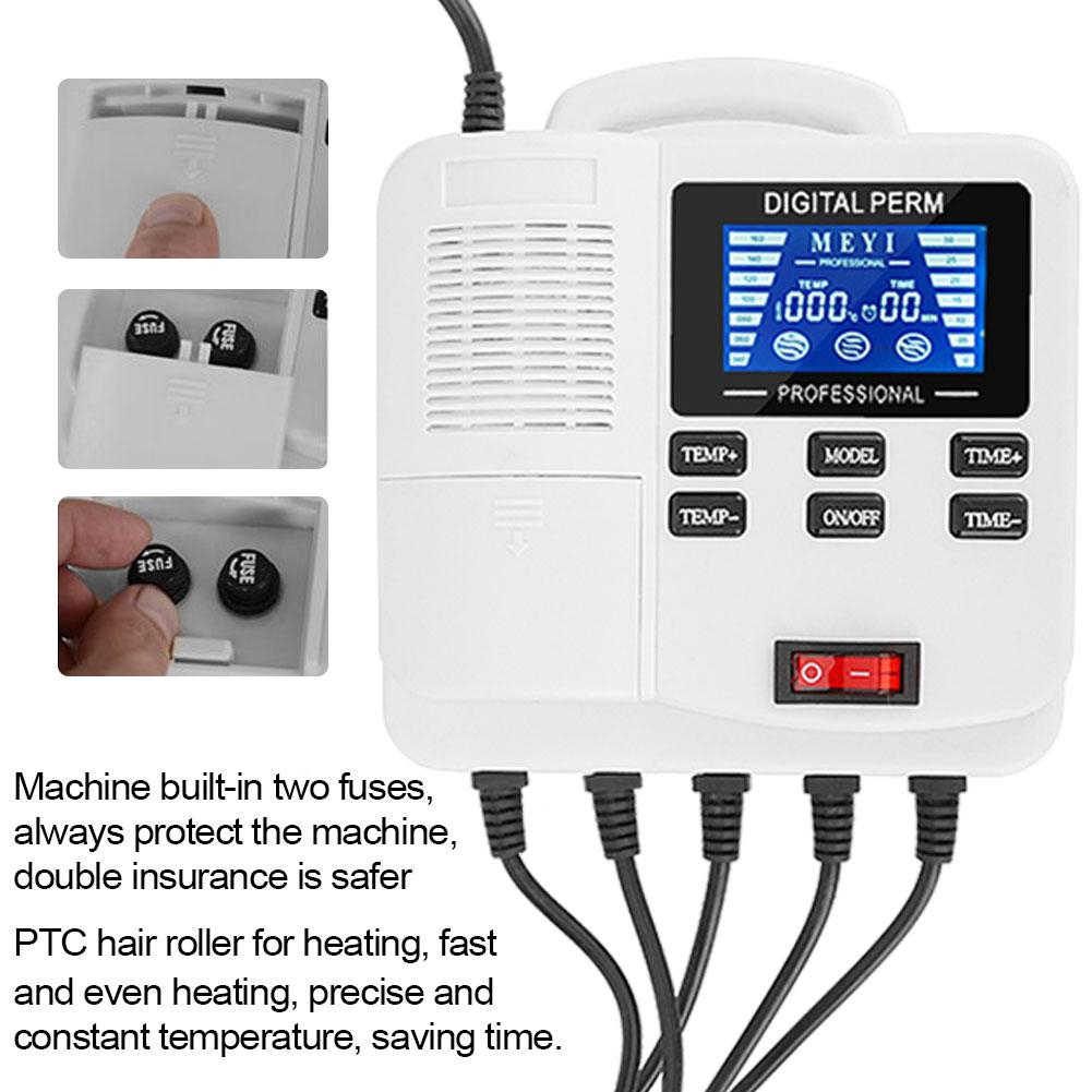 Digital PTC Heating Hair Perm Machine with Hair Roller Styling Tool Portable Mini