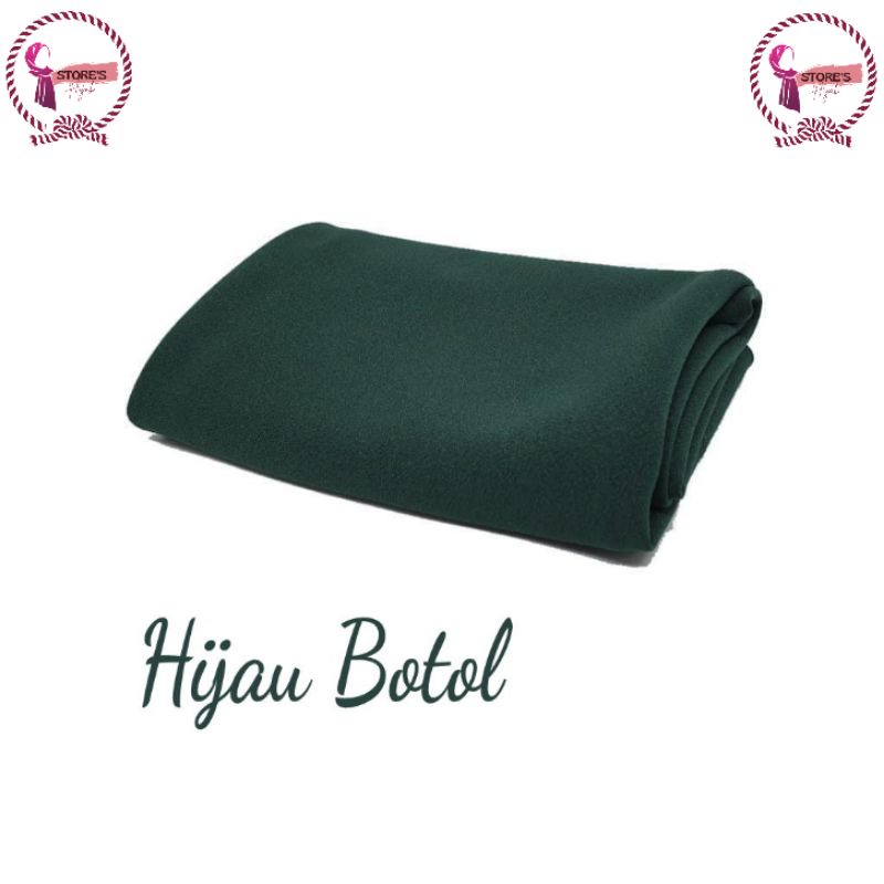 Pashmina Sabyan - Pasmina Polos Diamond Crepe-HijauBotol