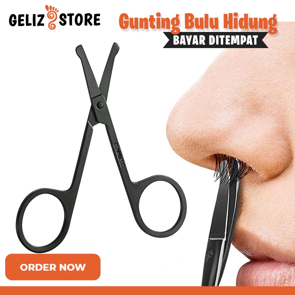 Gunting Cukur Bulu Hidung | Alat Potong Bulu Hidung dan Alis Bahan Stainless