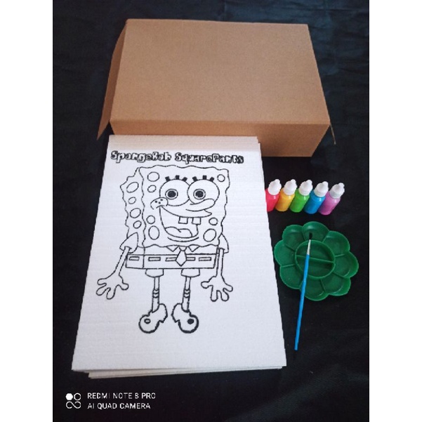 

YUH Paket Lengkap Mewarnai Sterofoam lukis 25x35 cm anak anak