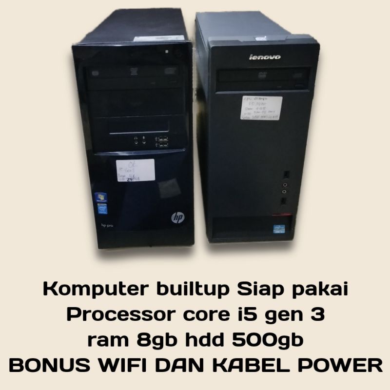 Komputer builtup core i5 3330 ram 8gb hdd 500gb murah siap internetan bergaransi