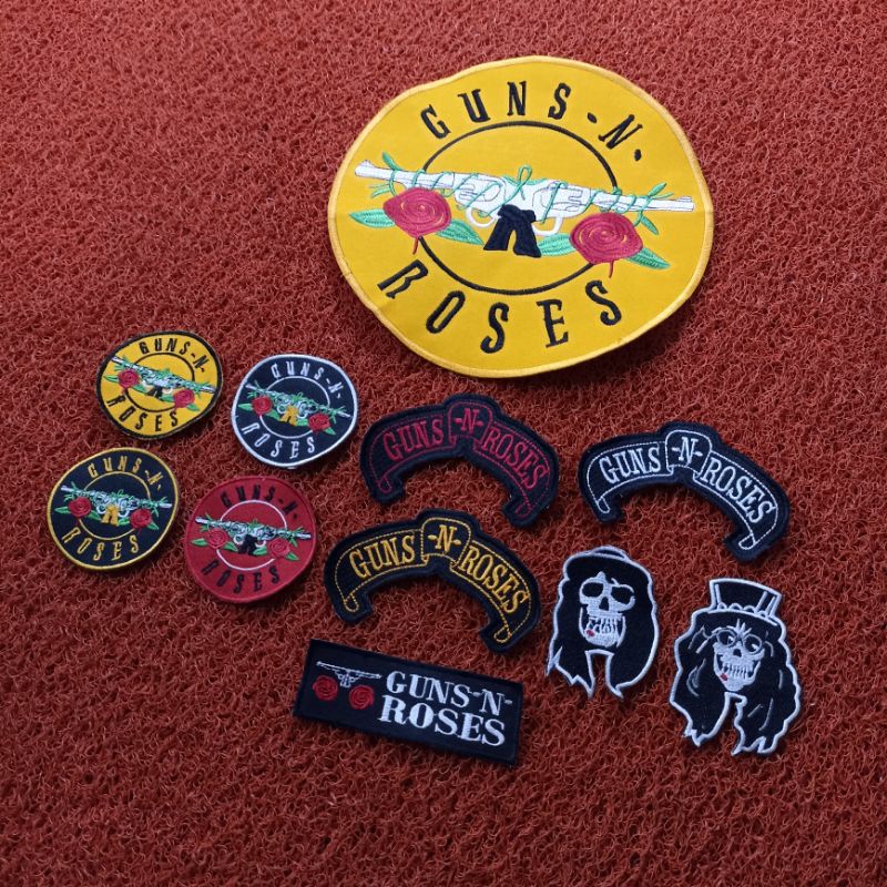 [ 1 PAKET ] BACKPATCH BORDIR BESAR GUNS N ROSES PREMIUM BEST QUALITY