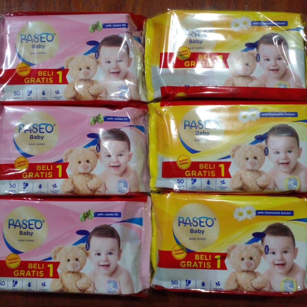 Tissue Basah Baby Wipes Paseo Baby (Beli 1 Gratis 1)