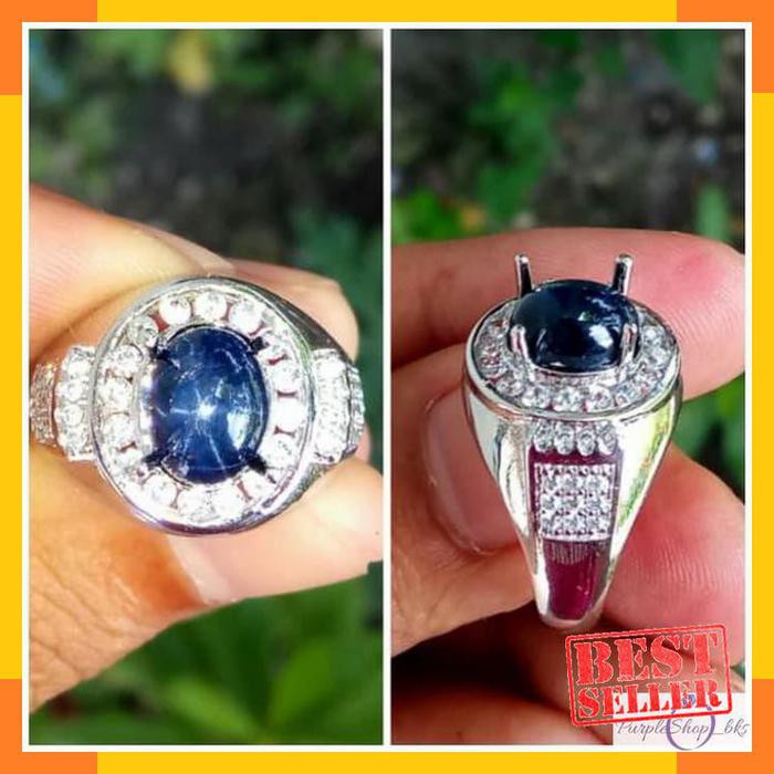 Promo PROMO TERMURAH BATU PERMATA BLUE SAFIR STAR Ring Mewah