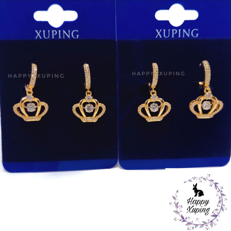 ANTING XUPING ASLI TITANIUM FASHION KOREA LAPIS-EMAS MODEL JEPIT GANTUNGAN MAHKOTA XUPING ORIGINAL