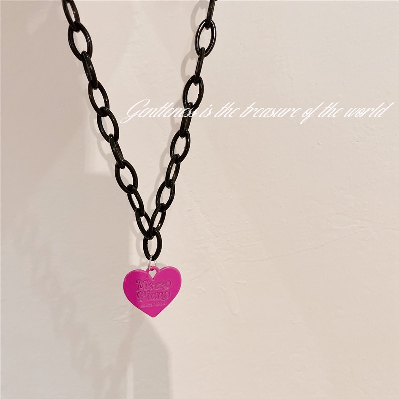 Love Necklace Accessories Trendy Korean Hip-hop Personality Retro