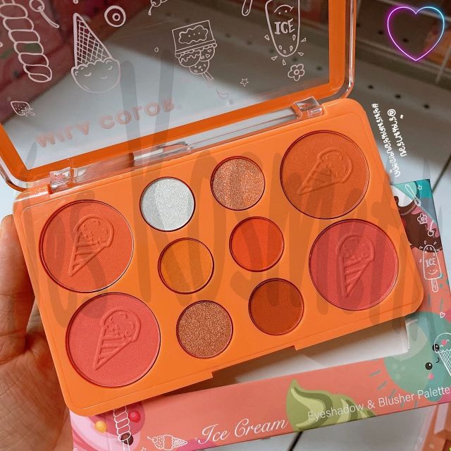 Mila Color Eyeshadow Blusher Pallete Be Unique / Ice Cream / Peach 2 in 1